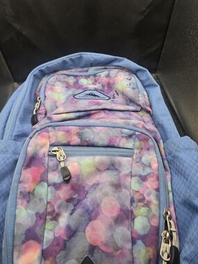 High Sierra Colorful Bokeh Print Backpack - Purple/Multicolor